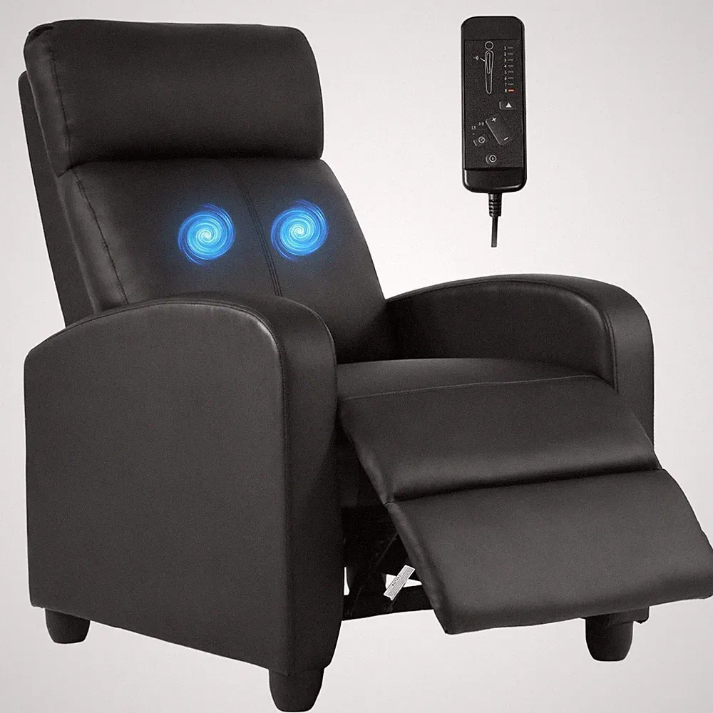 FDW Recliner Chair Recliner sofa with PU Leather Padded Seat Backrest for Living