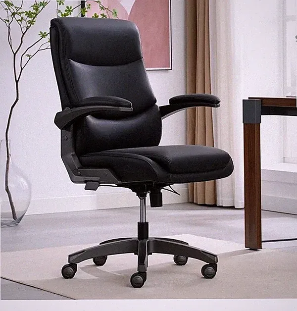 La-Z-Boy Faux Bonded Leather Manager Office Chair, Black - Free Shipping.